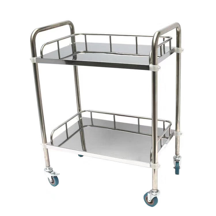 119-Medical Three-Layer Stainless Steel Equipment Trolley Thickened Hospital Dressing Care Beauty Physio.jpg